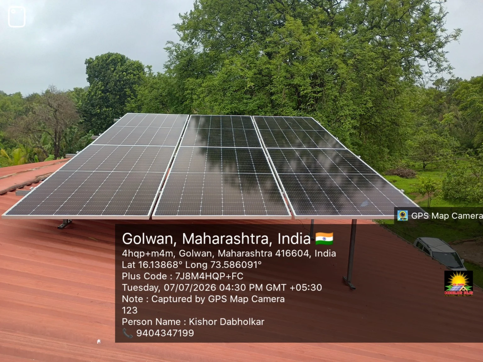 Solar installation in Kasal, Sindhudurg